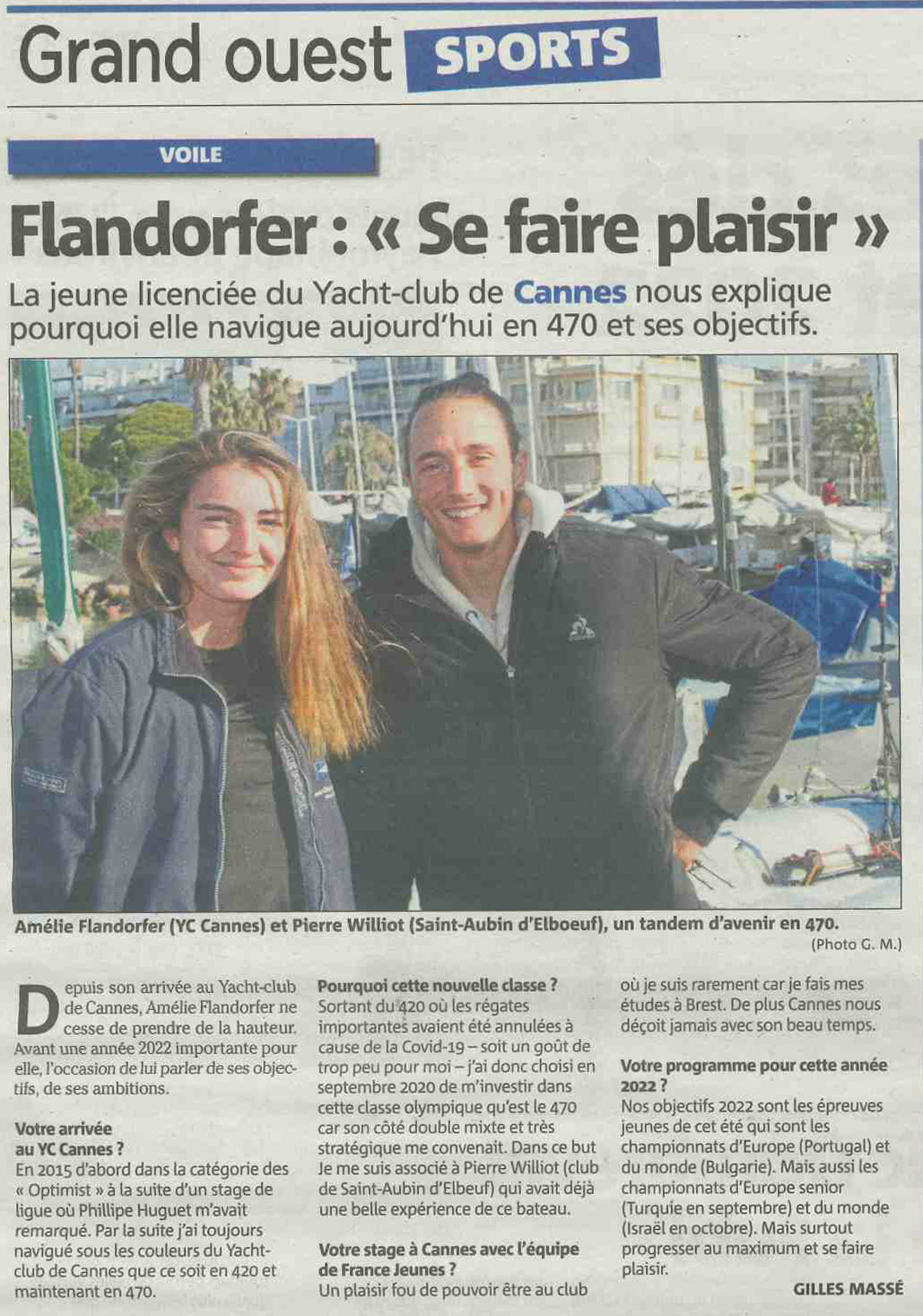 article de Nice Matin du 02 avril 2002 - Amelie Flandorffer