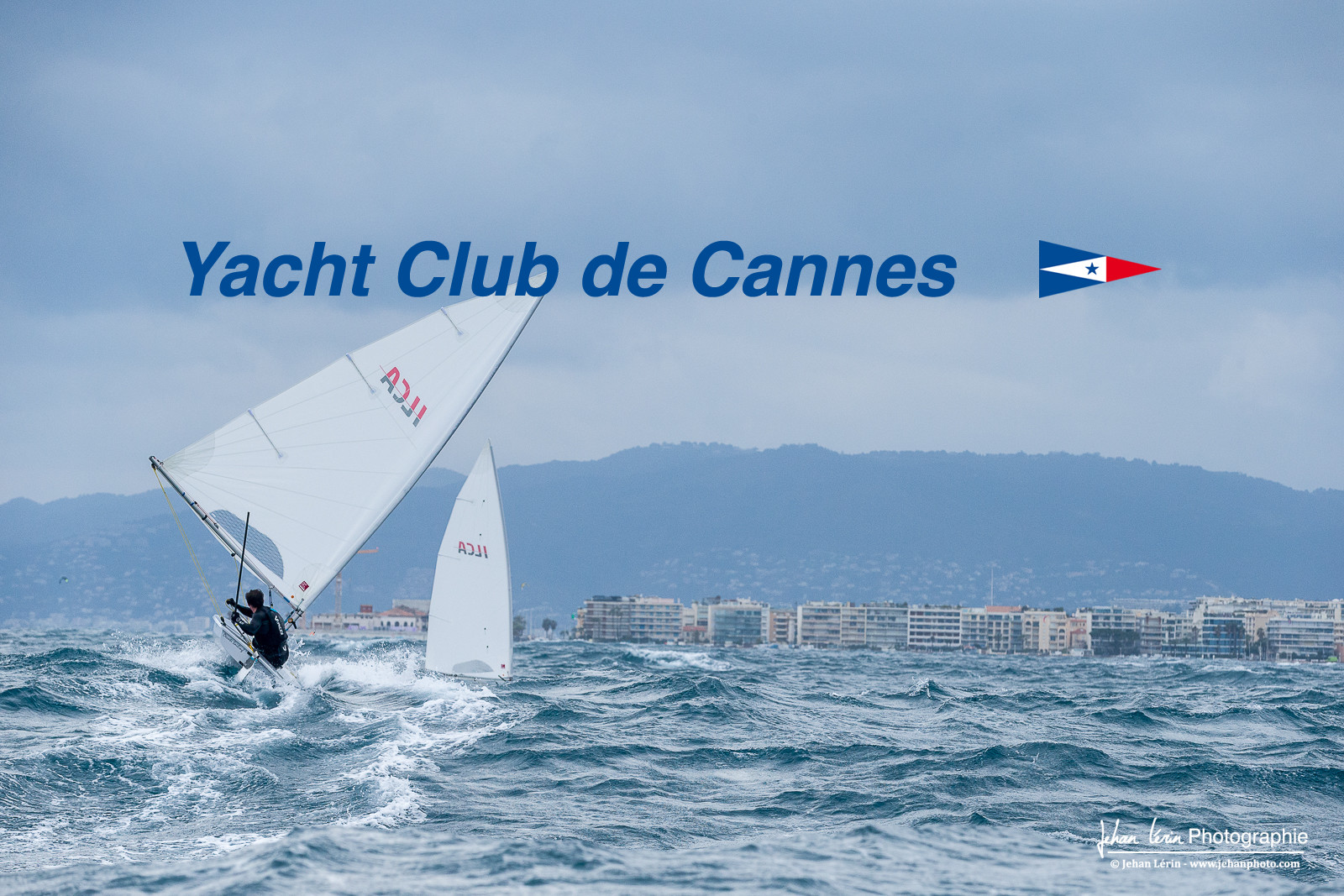 JB Bernaz et les ILCA du Yacht Club de Cannes dans la brise