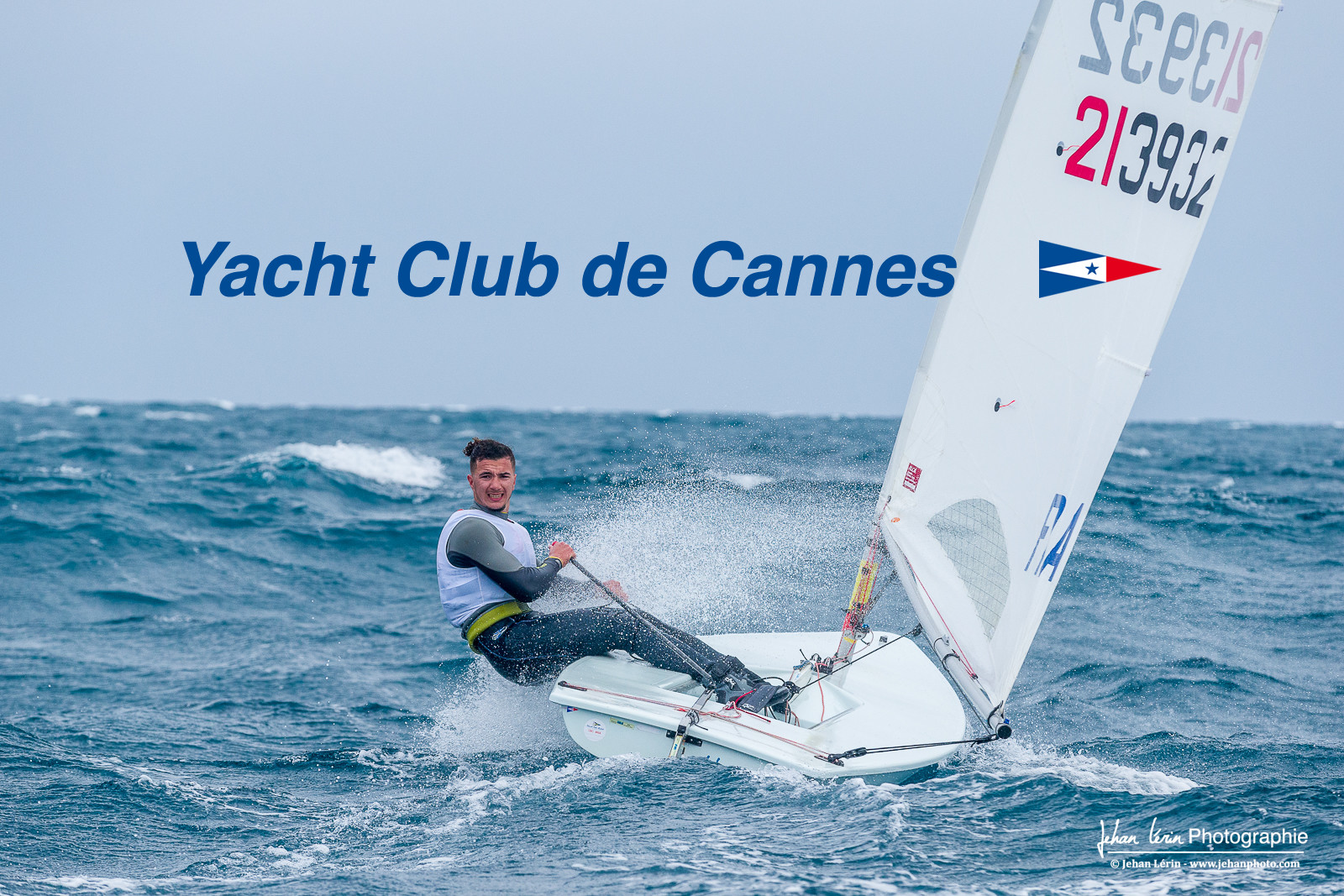 JB Bernaz et les ILCA du Yacht Club de Cannes dans la brise